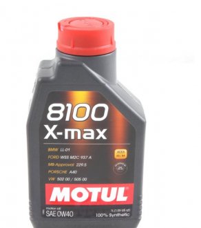 Масло моторне 8100 X-Max 0W-40 (1 л) MOTUL 348201 (фото 1)