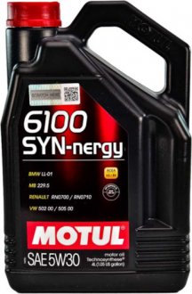 Масло моторне 6100 SYN-nergy 5W-30 (4 л) MOTUL 838350 (фото 1)