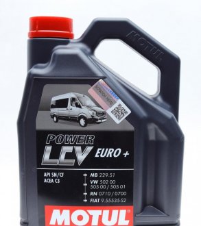 Олія моторна Power LCV Euro+ 5W-40 (5 л) MOTUL 872151 (фото 1)