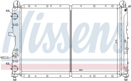 Радіатор охолоджування NISSENS 61873