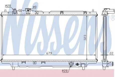 Радіатор охолоджування NISSENS 62383A (фото 1)