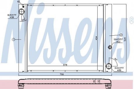 Радіатор NISSENS 64325 (фото 1)