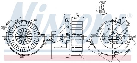 Вентилятор салону NISSENS 87079