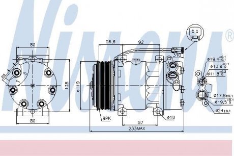 Компресор кондиціонера NISSENS 89035