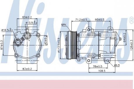 Компрессор кондиционера NISSENS 89046