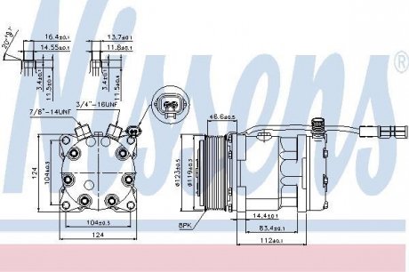 Компрессор кондиционера MAN TG-S (07-) |MAN TG-A (02-) |MAN TG-X (07-) NISSENS 89139 (фото 1)