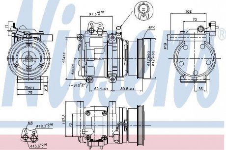 Компресор кондиціонера NISSENS 89290