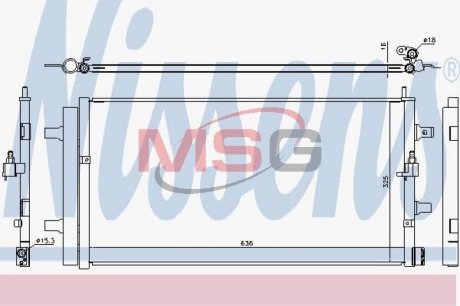 Радіатор кондиціонера NISSENS 940454