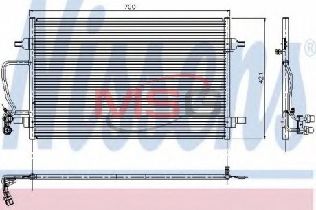 Радіатор кондиціонера NISSENS 94345