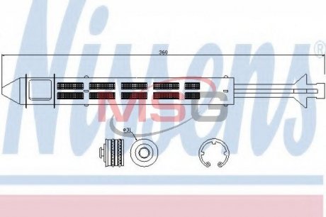 Фільтр-осушувач системи кондиціонування NISSENS 95468