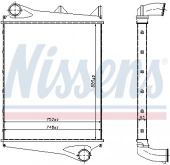 Интеркулер VOLVO FH 12 NISSENS 96966 (фото 1)