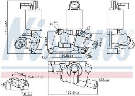 Клапан рециркуляції ВГ (EGR) First Fit NISSENS 98196 (фото 1)