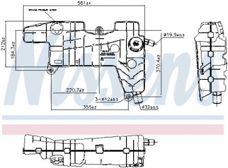 Компенсационный бак, охлаждающая жидкость NISSENS 996026