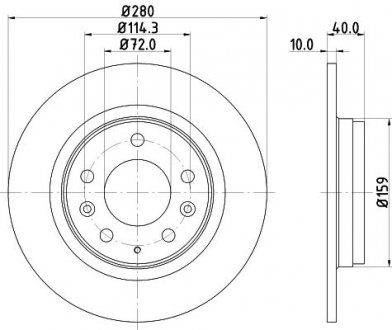 Диск тормозной задний mazda 6, mx-5 1.8, 2.0, 2.3 (02-) NISSHINBO ND5014 (фото 1)