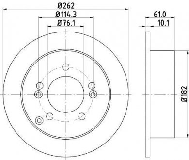 Диск гальмівний задній hyundai tucson 2.0 (04-10)/ kia sportage, magentis 2.0, 2.7 (09-) NISSHINBO ND6002K (фото 1)