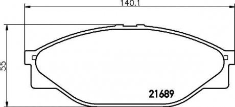 Колодки гальмівні дискові передні toyota hilux iii 2.4 (92-05) NISSHINBO NP1047