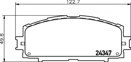 Колодки гальмівні дискові передні toyota prius hybrid 1.8 (09-), yaris 1.6 (08-13) NISSHINBO NP1053 (фото 1)