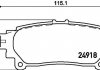 Колодки гальмівні задні дискові lexus 270, 350, 450h (08-15)/toyota highlander 2.0, 3.5 (15-) NISSHINBO NP1111 (фото 1)