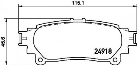 Колодки гальмівні задні дискові lexus 270, 350, 450h (08-15)/toyota highlander 2.0, 3.5 (15-) NISSHINBO NP1111 (фото 1)