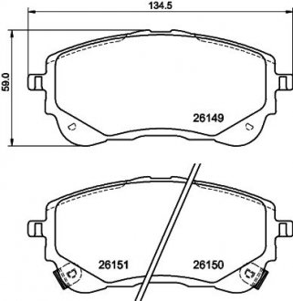 Колодки гальмівні дискові передні Toyota Corolla (19-) NISSHINBO NP1173 (фото 1)