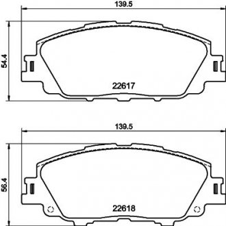 Гальмівні колодки TOYOTA Corolla/Yaris Cross "F "18>> NISSHINBO NP1176