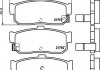 Колодки тормозные дисковые задние nissan almera ii 1.5, 2.0 (00-) (np2022) nisshinbo