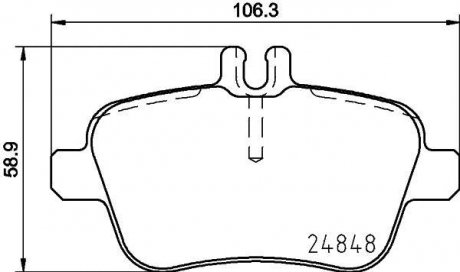 Колодки гальмівні задні дискові Infiniti Q30 (15-) NISSHINBO NP2079 (фото 1)