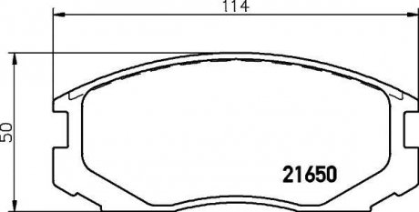 Колодки гальмівні дискові передні mitsubishi colt 1.3, 1.5 (00-03)/daihatsu terios 1.3, 1.5 (06-) NISSHINBO NP3003 (фото 1)