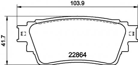 Колодки тормозные дисковые задние Mitsubishi Eclipse Cross (17-) NISSHI NISSHINBO NP3056