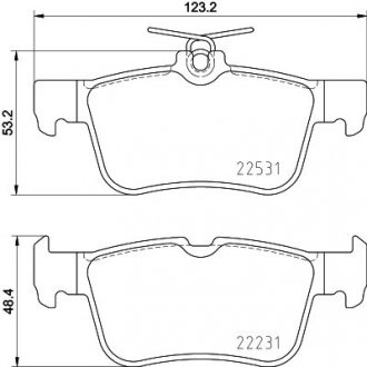 Колодки гальмівні задні дискові Ford Kuga (12-)/Mondeo (14-)/Ford Edge (15-) (NISSHINBO NP5081 (фото 1)
