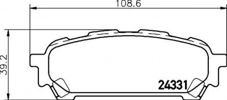 Колодки гальмівні задні дискові subaru forester, impreza 2.0, 2.2, 2.5 (02-) NISSHINBO NP7009 (фото 1)