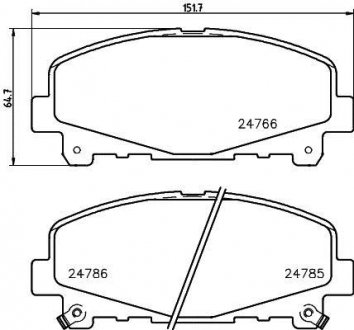 Колодки гальмові передні дискові honda accord viii 2.0, 2.4 універсал (08-) NISSHINBO NP8035