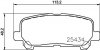 Комплект тормозных колодокHONDA/ISUZU ODYSSEY (RC1, RC2, RC4); ODYSSEY (RL5); PILOT; PILOT; MU 7 Clo NP8043