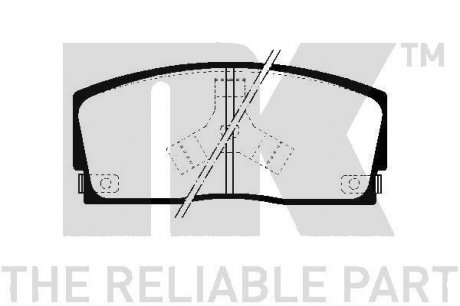 Комплект гальмівних колодок, дискове гальмо NK 225104 (фото 1)