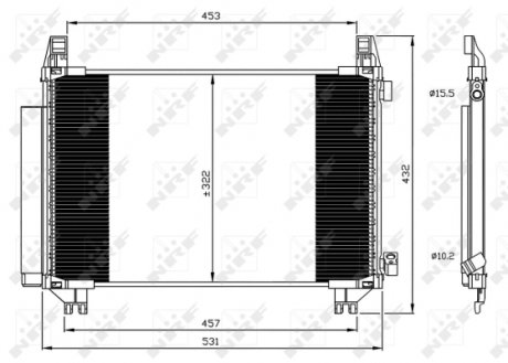 Радіатор кондиціонера NRF 350062