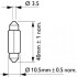 Автолампа T10,5x43 SV8,5 5 W прозрачная PHILIPS 13864CP (фото 3)