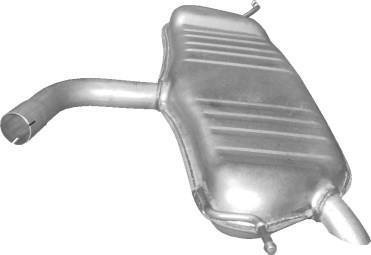 Глушитель (задняячасть) алюминизированная сталь VW Touran 1.6 (03-08) (30.150) P POLMOSTROW 30150 (фото 1)