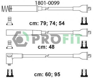 Комплект кабелей высоковольтных PROFIT 1801-0099 (фото 1)