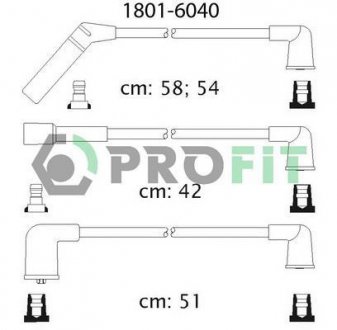 Комплект кабелей высоковольтных PROFIT 1801-6040 (фото 1)