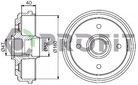 Барабан гальмівний PROFIT 5020-0015