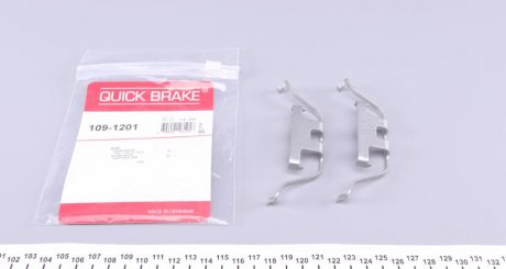 Комплект прижимних планок гальмівного супорту QUICK BRAKE 109-1201 (фото 1)