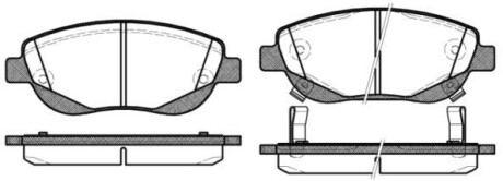 TOYOTA Гальм. колодки передн. AVENSIS (T27) 2.2 D-4D (ADT271, ADT271R) 08-18 REMSA 1448.02 (фото 1)