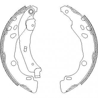Колодки задние (бараб.), к-т (Bosch), 1.2-1.6 ROADHOUSE 4152.00 (фото 1)