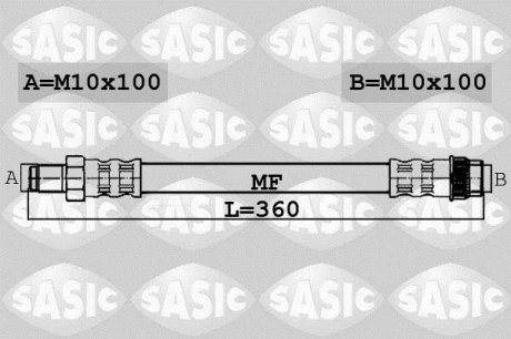 Тормозной шланг SASIC 6604039 (фото 1)