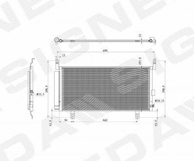 Радиатор кондиционера SUBARU LEGACY, 14 - 17 Signeda RC4454 (фото 1)