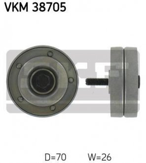 Ролик модуля натяжителя ремня SKF VKM 38705