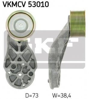 Ролик с натяжителем APV2384 D=73, W=38,4 SKF VKMCV 53010