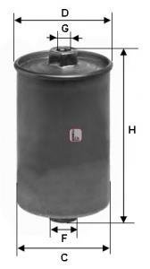 Фільтр паливний AUDI "2,0-2,2 "84-91 SOFIMA ="S1507B"