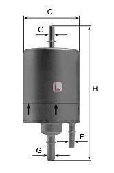 Фильтр топливный AUDI "2,8-3,1 "04-11 SOFIMA ="S1831B"