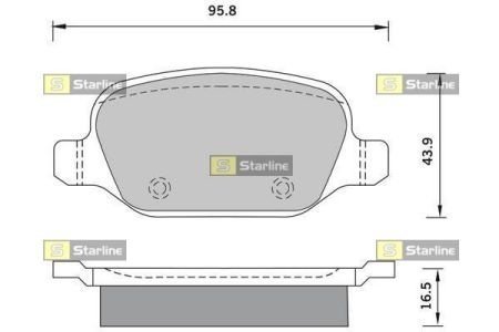 Гальмівні колодки дискові STARLINE BD S382